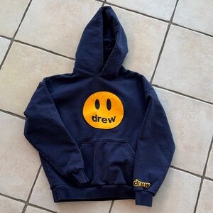 BIEBER DREW House Hoodie XXS in Navy with Yellow Emblem